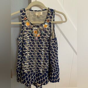 Moulinette Soeurs Blue Sleeveless Blouse